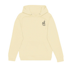 MT  Ivory  Hoodie ~ Embroidered
