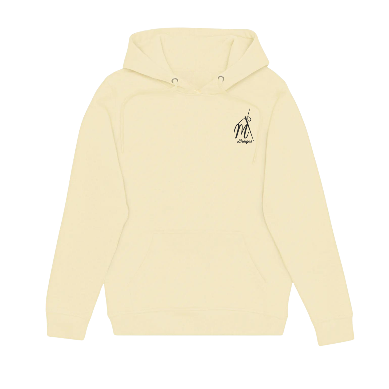 MT  Ivory  Hoodie ~ Embroidered