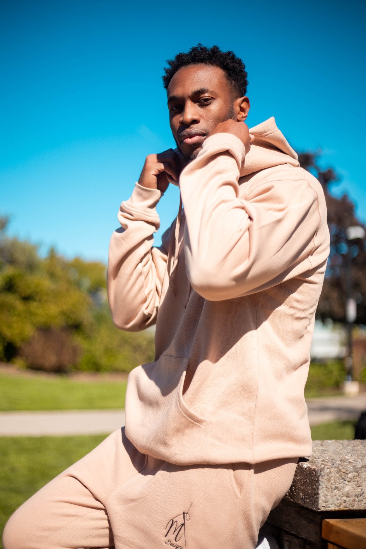 MT Dusy Rose Hoodie ~ Embroidered